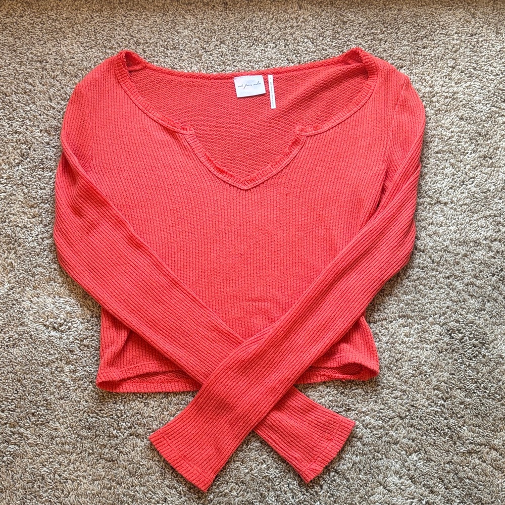 Urban Outfitters Bright Red Knit Top